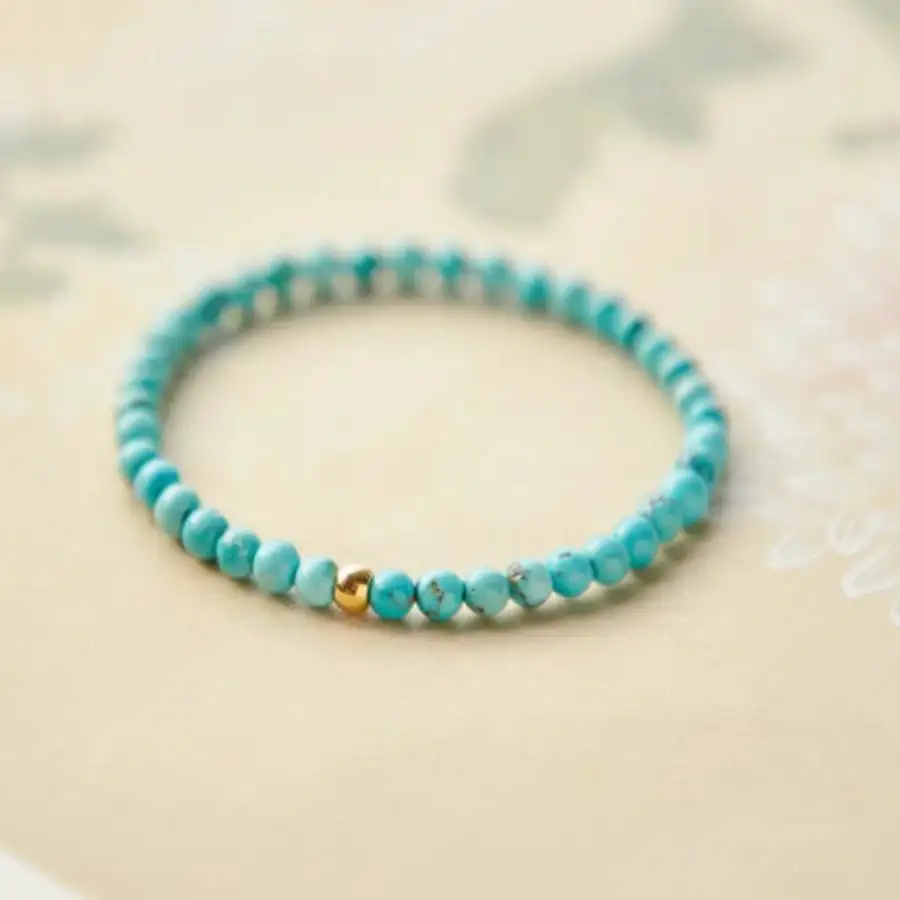 

Handmade natural Turquoise beads bracelet, men's cuff button bracelet, Ramadan prayer bead bracelet, women's meditation bracelet