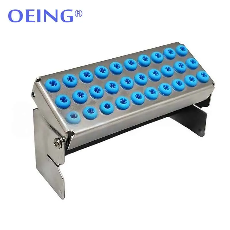 8/12/30 Holes Dental Disinfection Box  Hole Tip Holder Implant Drills Organizer  Endo File Fixer Burs Autoclave Sterilizer Case