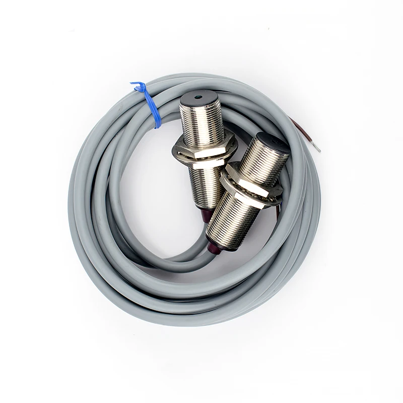 M18 cylindrical laser beam photoelectric switch sensor infrared visible light photoelectric induction switch, light spot 2mm