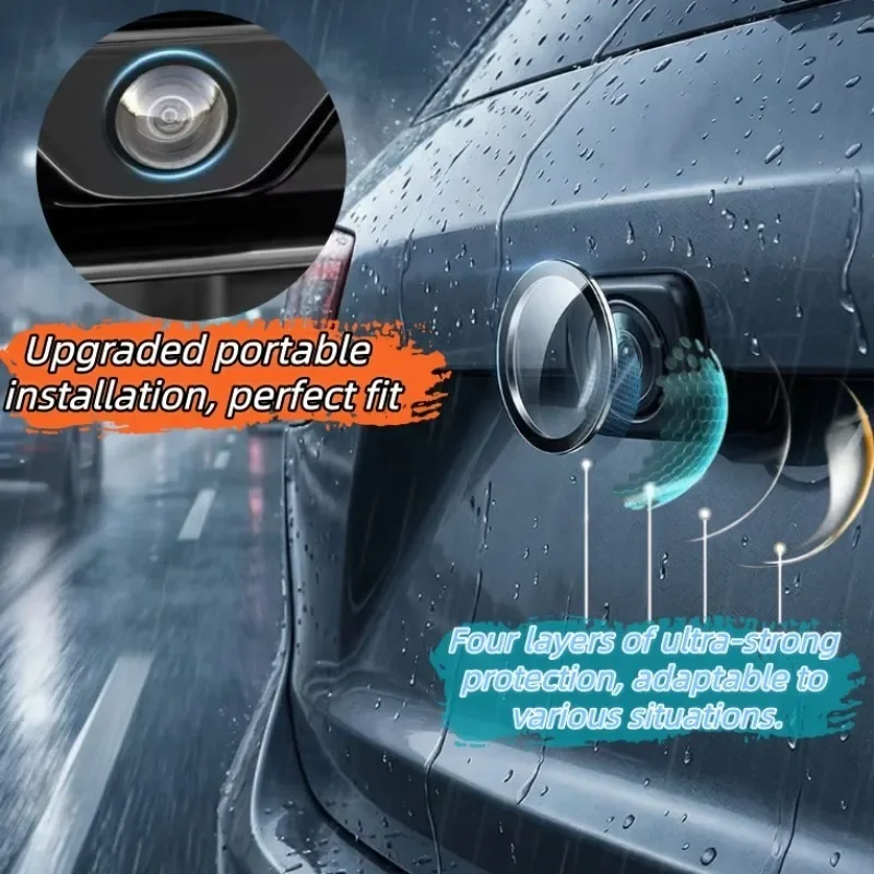 

360° Panoramic Camera Protective Cover 6Pcs, HD Anti-Scratch Anti-Collision Hood for Car, Universal Fit, No Image Quality Loss