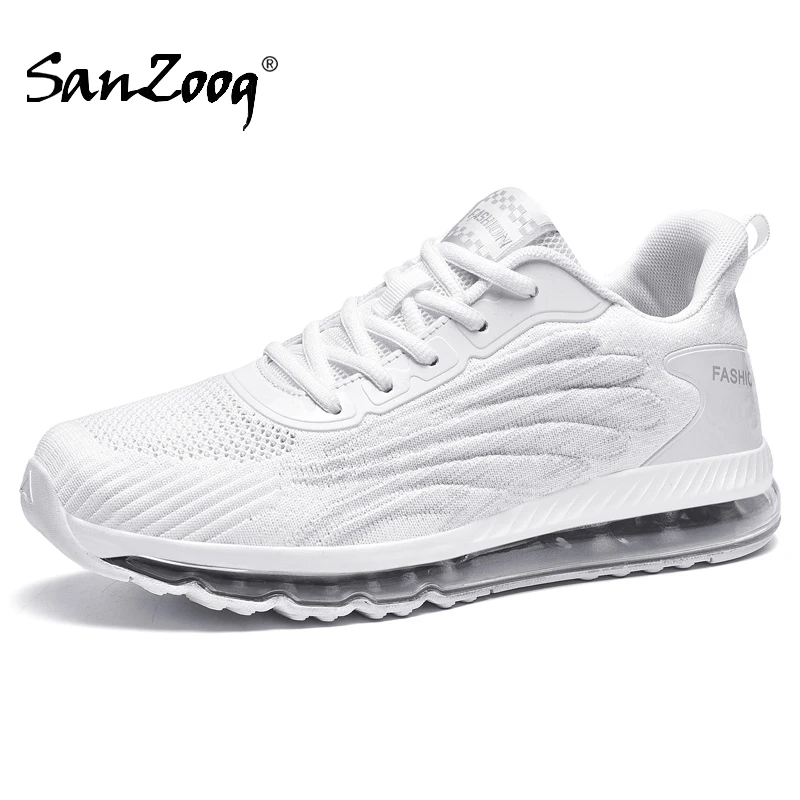 Men White Fashion Sneakers Sports Running Shoes Trend 2022 Jogging Trainers Spring Summer Breathable Big Size 47 48 Dropshipping