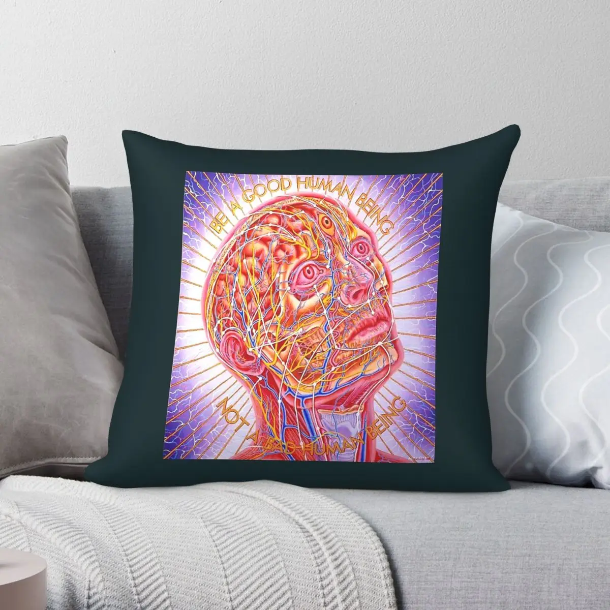 Tool Band Be A Good Human Being Square Pillowcase Polyester Linen Velvet Printed Zip Decor Throw Pillow Case Home Cushion Case