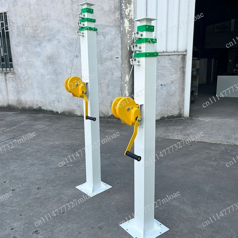 Hand crank telescopic mast Manual winch Lifting rod 3-10M surveillance camera Antenna lighting