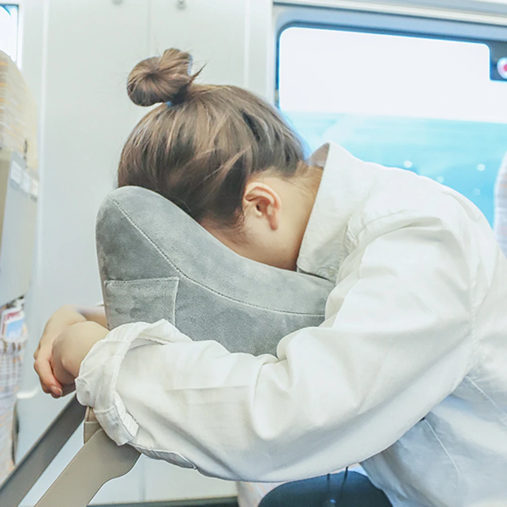 Multifunctional Neck Pillow For Travel Office Easy Inflation Deflation Peaceful Car Trips