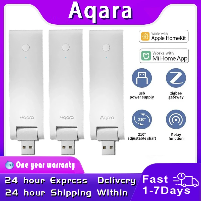 Aqara 2024 New E1 Zigbee Hub USB Smart Gateway Aqara Hub Wireless Zigbee Connect Remote For Xiaomi MIHOME For Apple Homekit