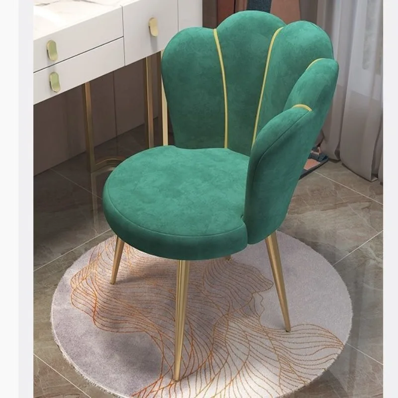 Light luxury Internet celebrity dresser chair makeup chair new petal chair manicure chair princess chair backrest beauty chair