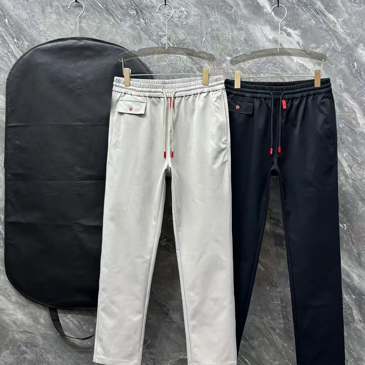 

Kiton Italian autumn and winter new fashion casual pants men's old money style elastic waist drawstring simple straight trousers