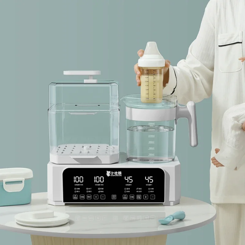 ボトル滅菌サーモスタット,3 in 1,ベビーサーモスタット,温水ポット,粉乳乾燥付き,新品