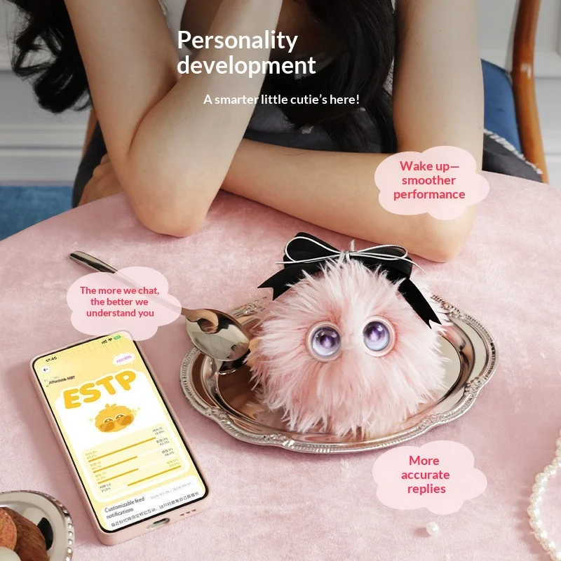 Fuzozo AI Smart Companion Robot Plush Toy Ornament Interactive Funny Desktop Decor For Adult Collection