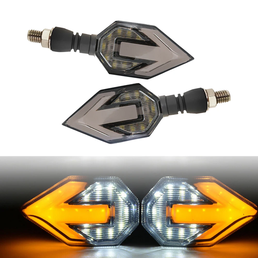 Motorcycle LED Turn Signal Light - Two-Color Arrow Indicator | IP67 Waterproof High Brightness Universal for Most Motorcycle