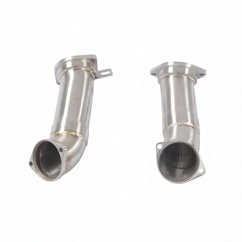 High-flow Sport Straight Downpipe Upgrade Power M5 G90 4.4T 2025+ SS304 Exhaust Pipe Installation