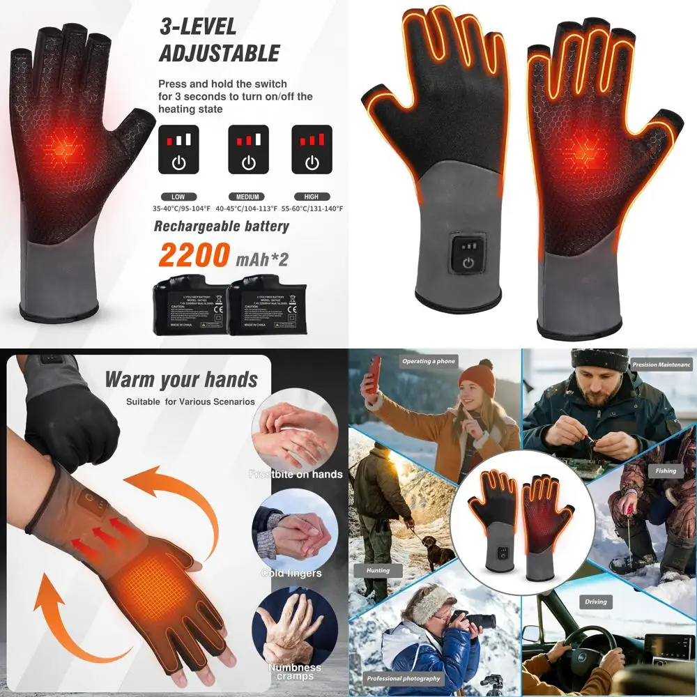 

Rechargeable Warming Gloves Liners, Unisex, Ideal for Outdoors, Gaming, and Winter Sports