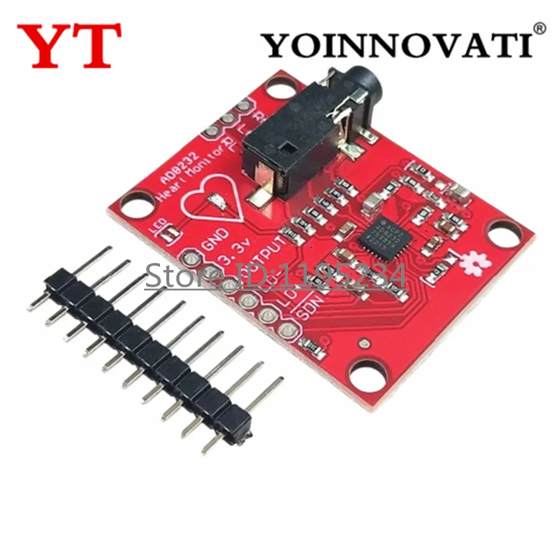 1PCS AD8232 ECG Measurement Pulse Heart ECG Monitoring Sensor Module Kit