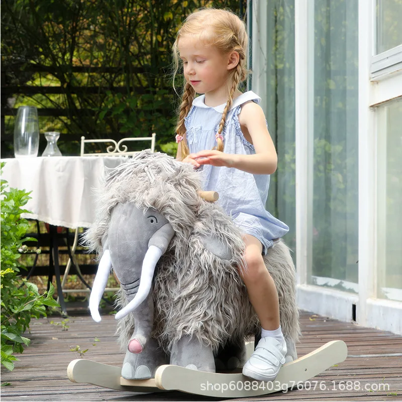 rocking horse children rocking chair Phuket tailandés  boys and girls solid wood toys rocking horse adults can sit