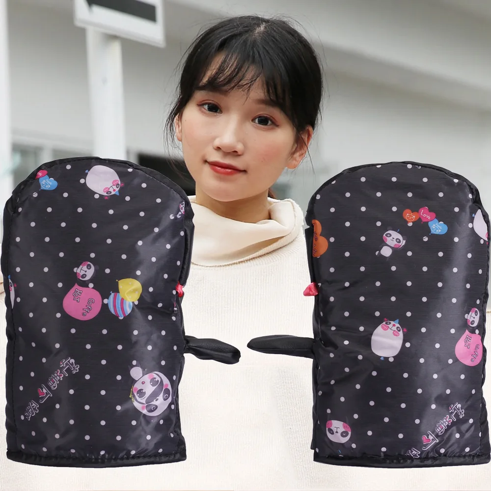 Zimowe rękawice motocyklowe, ocieplane, wiatroodporne, wodoodporne, do jazdy na rowerze elektrycznym, rozmiar uniwersalny, z polarową wyściółką, 1 para