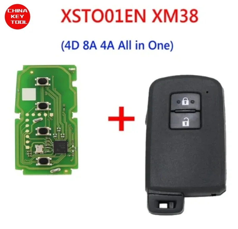 1PCS Xhorse XSTO01EN For Toyota XM38 Smart Key 4D 8A 4A All in One with for KEY TOOL Plus Max VVDI2 VVDI Mini Support Renew & Re