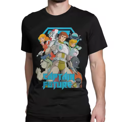 Men Women T-Shirts Captain Future Cartoon Comet Crew Casual Cotton Tee Shirt Short Sleeve T Shirts Crew Neck Clothes Gift Idea