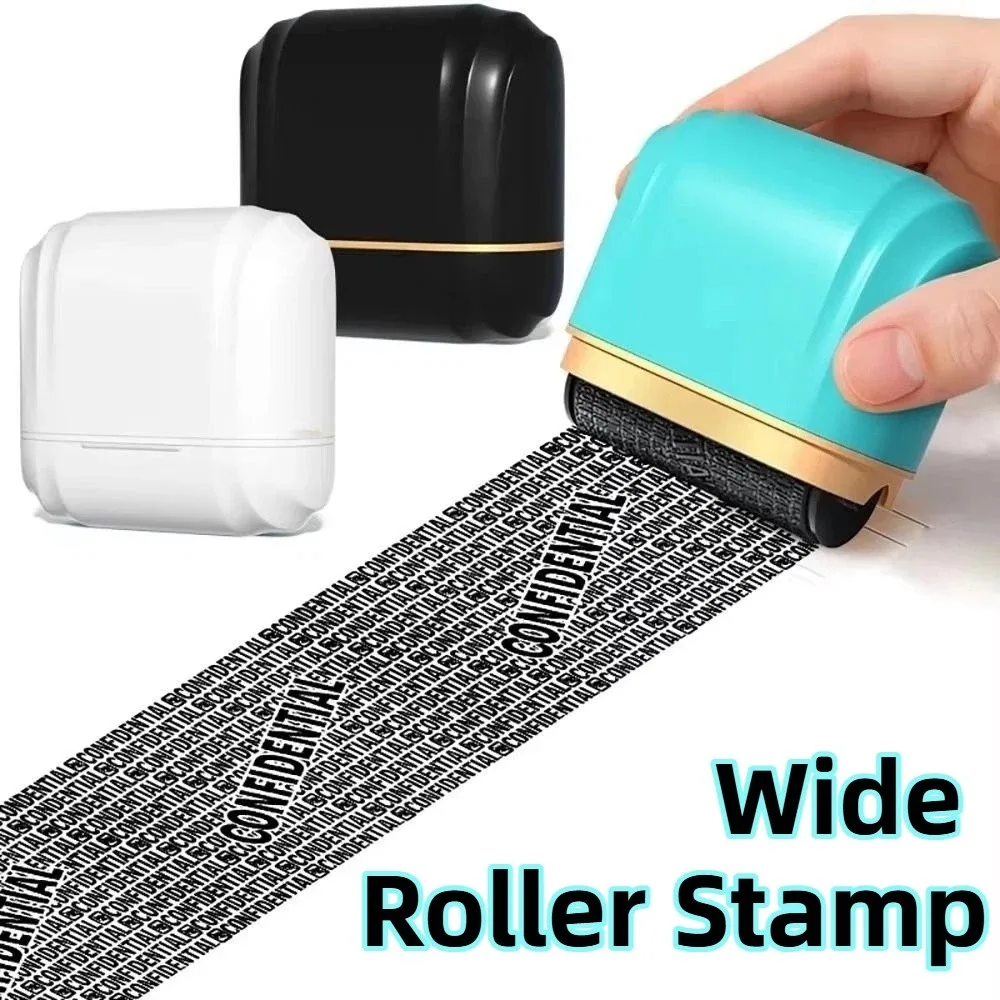 Wide-sized Privacy Roller Seal Leakproof Multi-Functional Rolling Privacy Seal Security Ink Refill Wide Roller Stamp