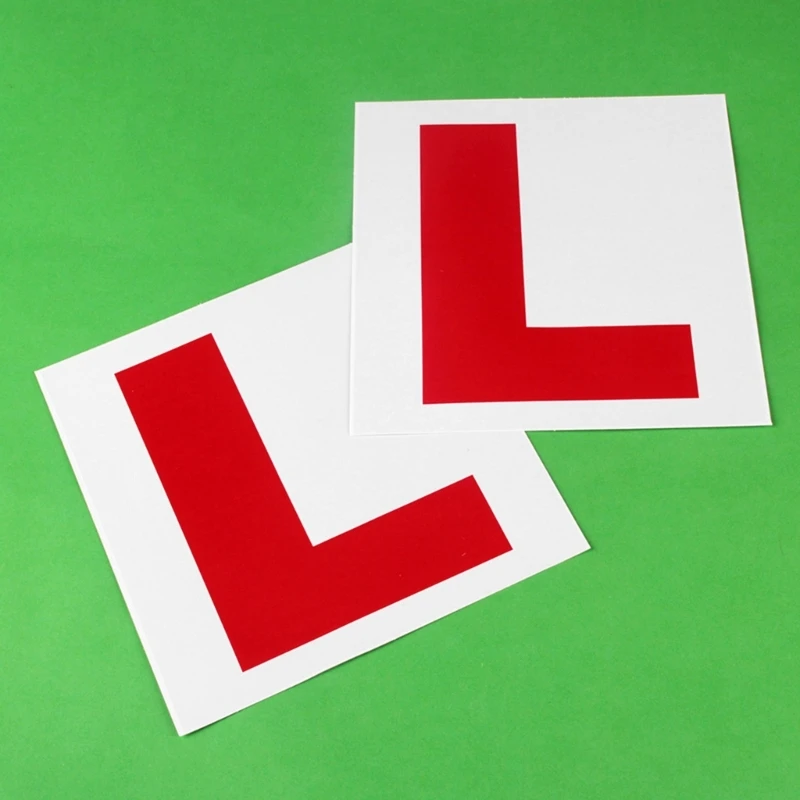 Durable Car Self Adhesive Sticker for Learner New Driver Sign Plate Waterproof L Letter Shape Stickers Protect Car Paint