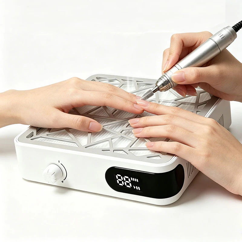 NEW 6000RPM Powerful Nail Dust Collector Fan Vacuum Cleaner Machine With Tools Dust Collecting Bag For Manicure Salon Equipment