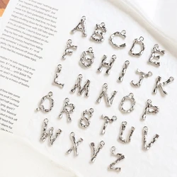 1pcs Copper Plated White K English Letter Pendant Diy Handmade Jewelry Necklace Earrings Pendant Accessories Material Charms