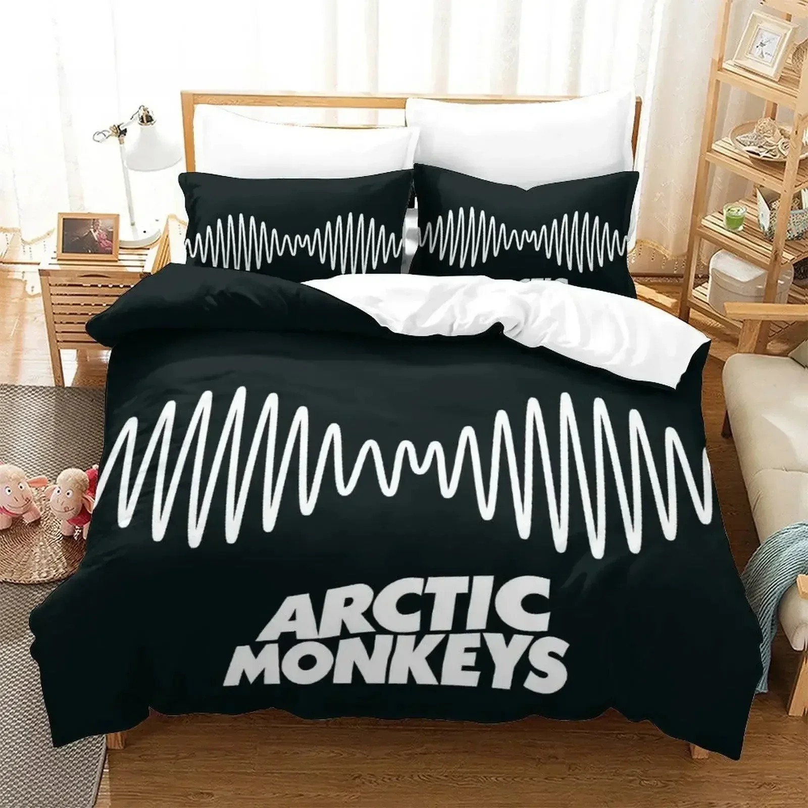 Exquisite New Arctic Monkeys Bedding Set Single Twin Full Queen King Size Bed Set Aldult Kid Bedroom Duvet cover Sets 3D Print b