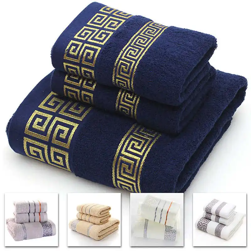 

3 Pack Towel Set For Bathroom Travel Beach Sports 100% Cotton Bath Towel For Adults Terry Hand Face Towels Gym Washcloth