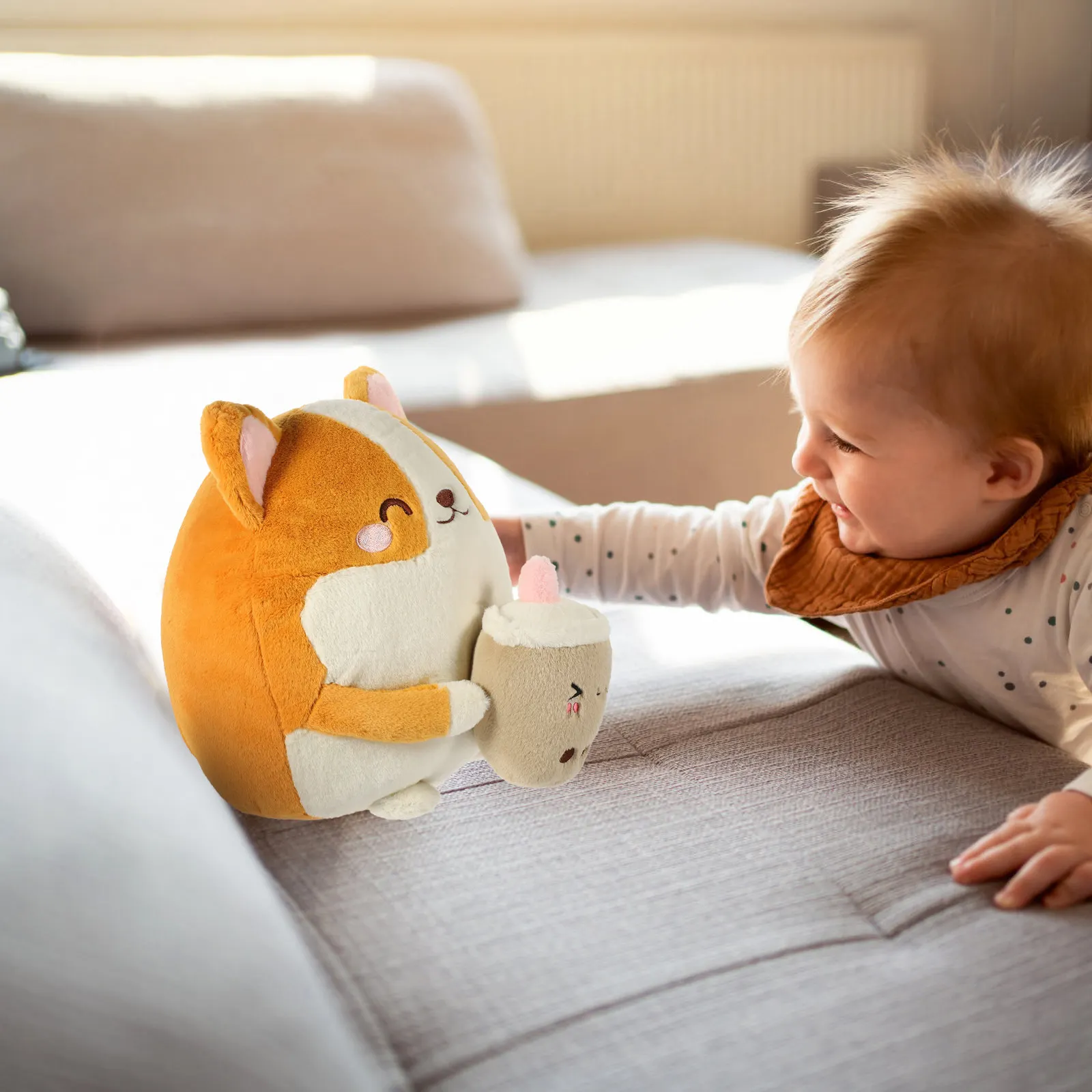 

Cute Stuffed Dog Animal Soft Cotton Plushie Gift for Kids Girls Boys Birthday Home Decoration Kawaii Puppy Plaything