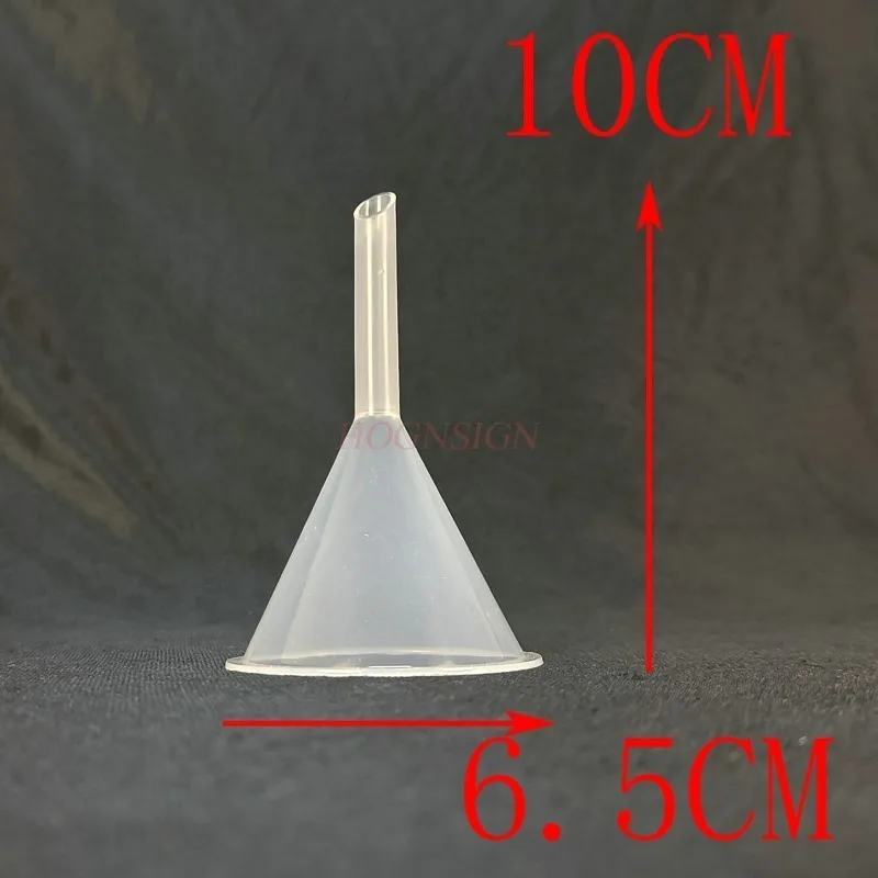 Plastic funnel 60mm diameter triangle funnel cone funnel chemical instrument chemical experiment equipment