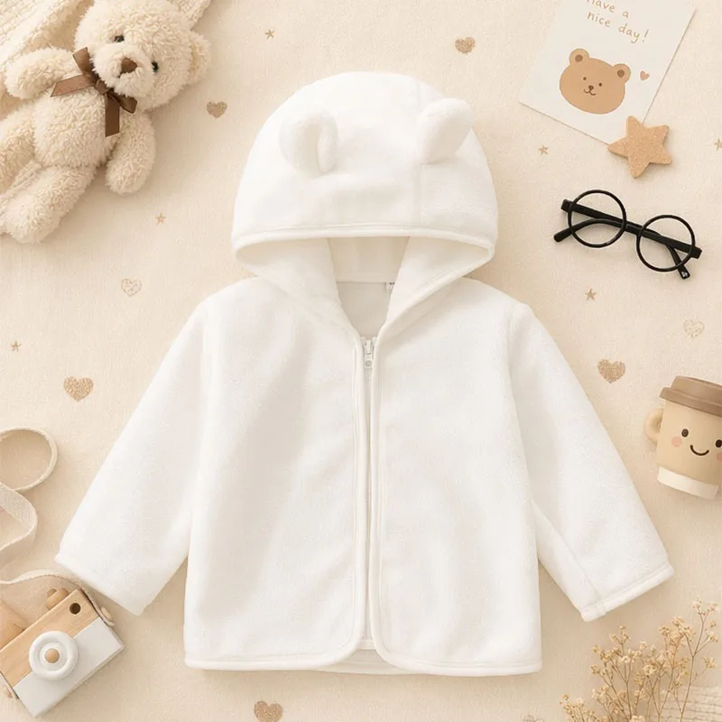 Baby Girl Autumn Winter Clothes Cute Boys Children's Fleece Jacket 0 To 3 Years Old Simple Kids Wool Sweater Jackets