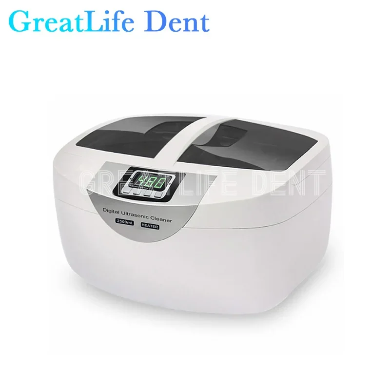 GreatLife Dent Jam Tangan Perhiasan Gigi Digital Gigi 2,5L Pembersih Kacamata Ultrasonik Pembersih Perhiasan Mesin Pembersih Ultrasonik