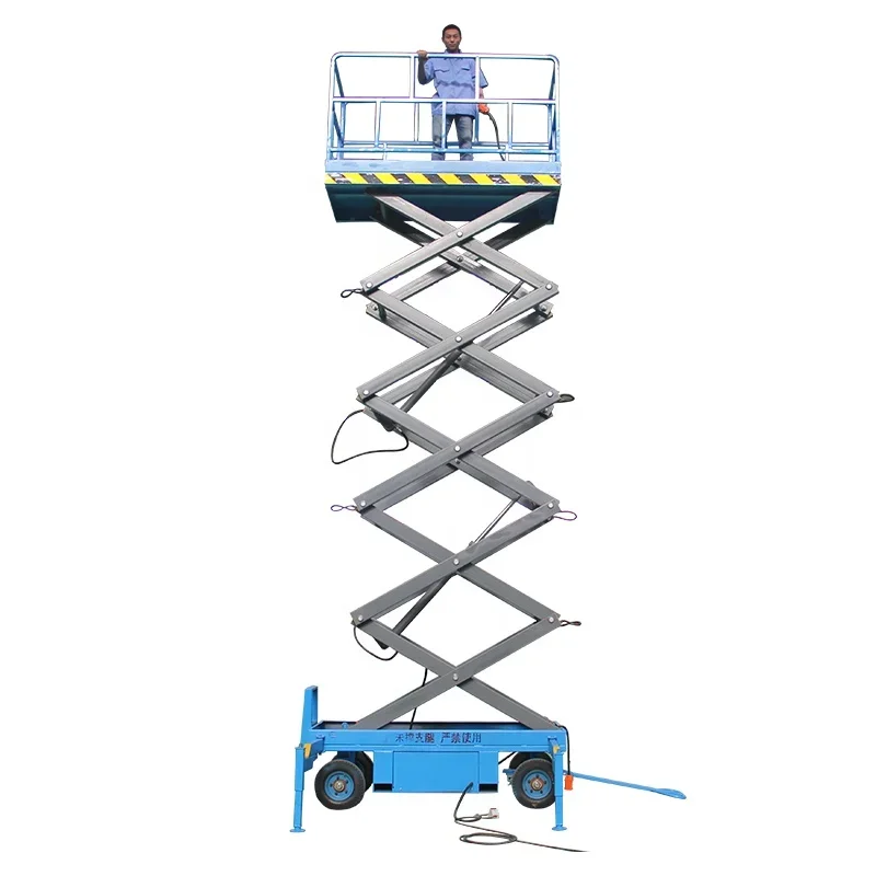 Push Around Towable Trailer 10m 14m 16m 18m 20m Scissor Hydraulic Lift Platform For Tree Trimming