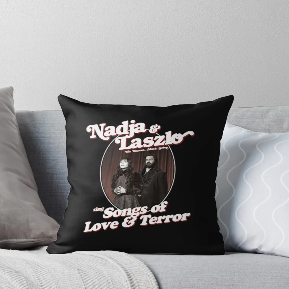 Nadja And Laszlo The Human Music Group Sing Songs Of Love And Terror Throw Pillow Cushions pillow