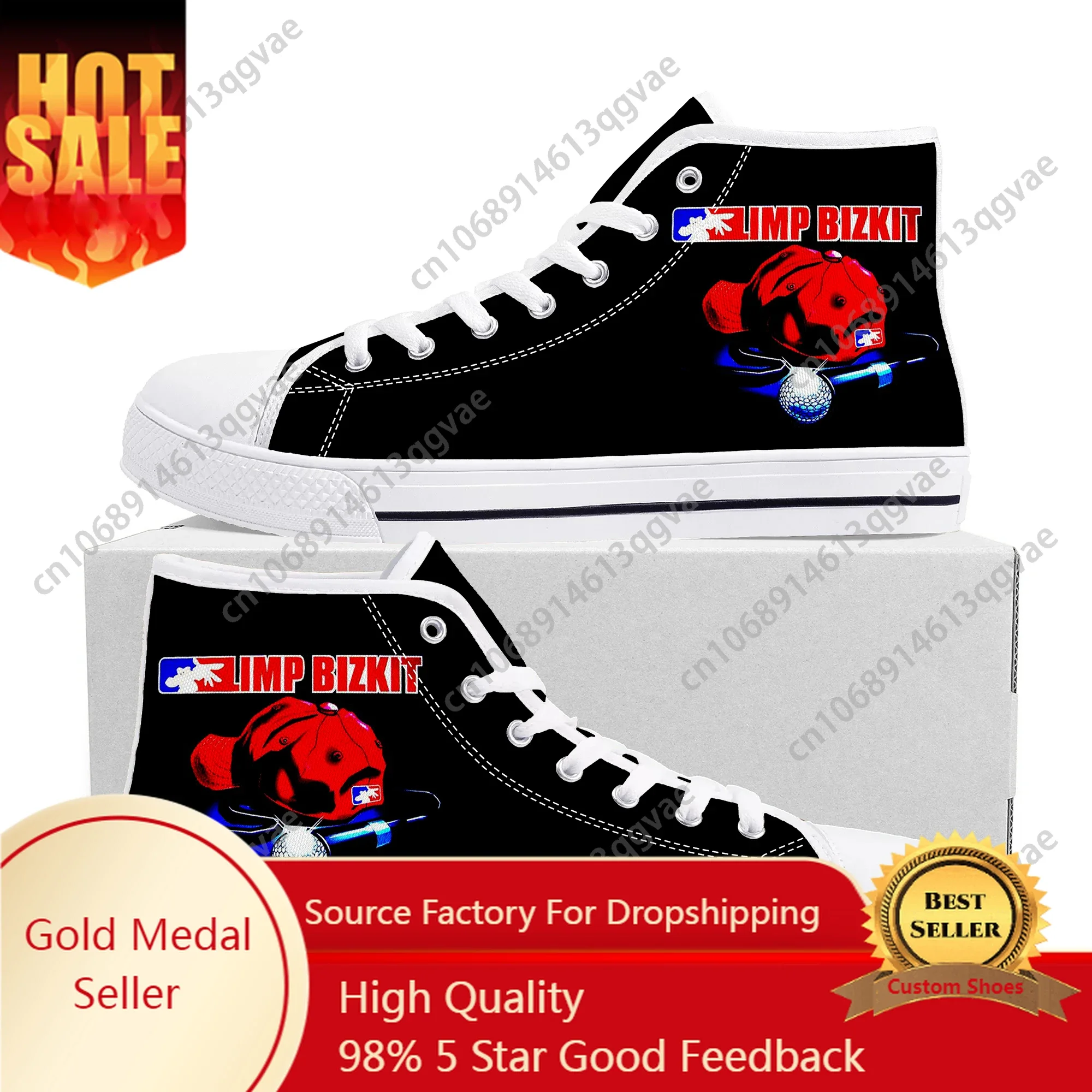 

Limp Bizkit American Metal Rock Band High Top High Quality Sneakers Mens Womens Teenager Canvas Sneaker Custom Made Couple Shoes