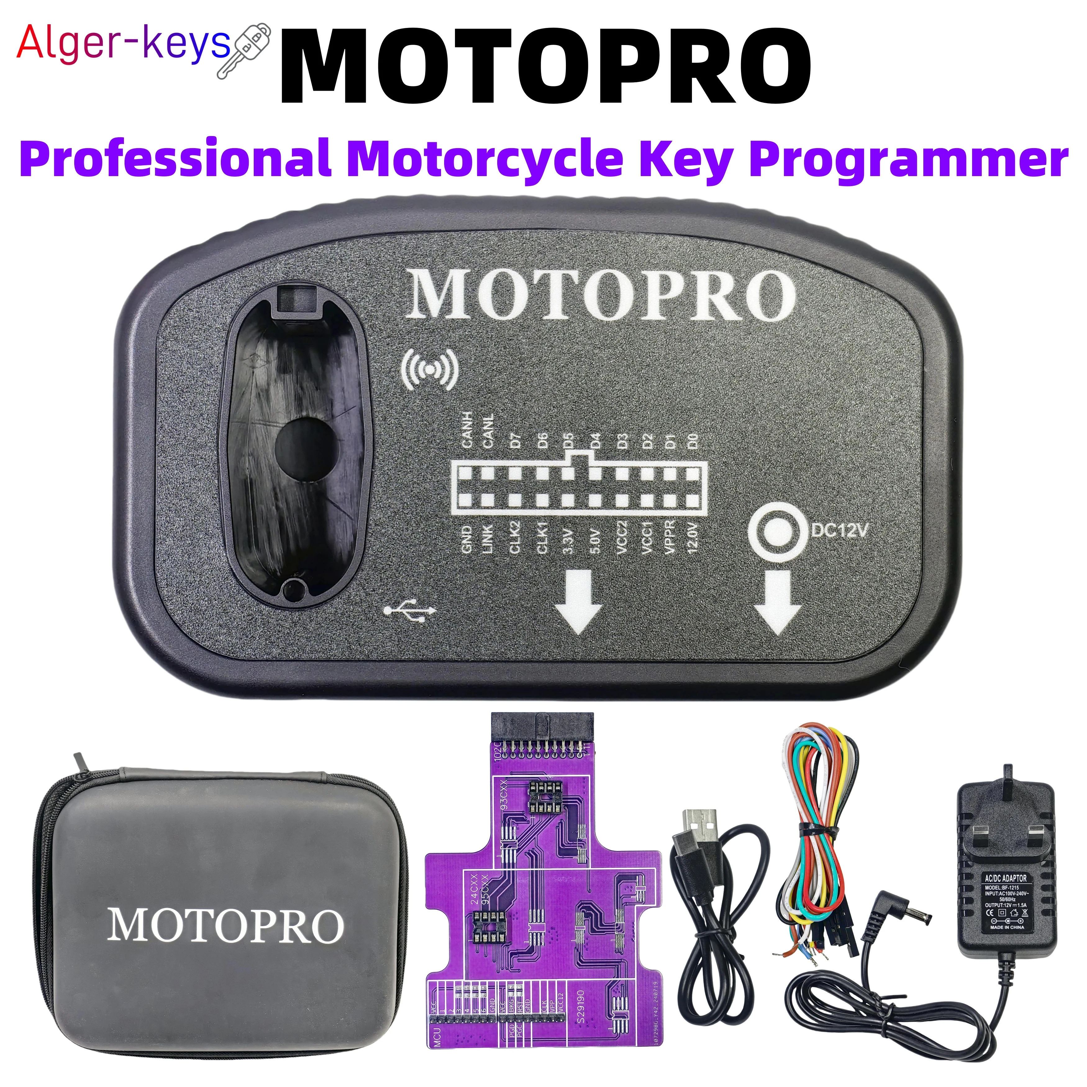 Alger-keys MOTOPRO MTPRO Motorcycle Key Programmer MTPRO Motorcycle Transponder Chip Chip Read Write Remote Key Programming