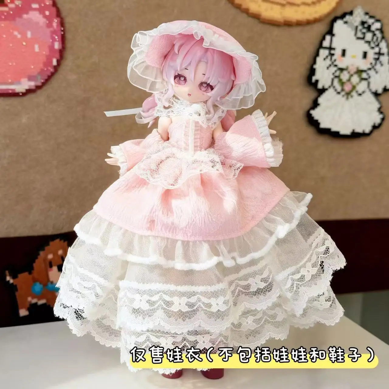 Image of Neue Sommerliche Niedliche Puppenkleider Passend für 1/8 1/12 OB11 Dienstmädchen-Kostüm 11-17cm Süße Asi Body BJD Kleidung Großhandelsangebot