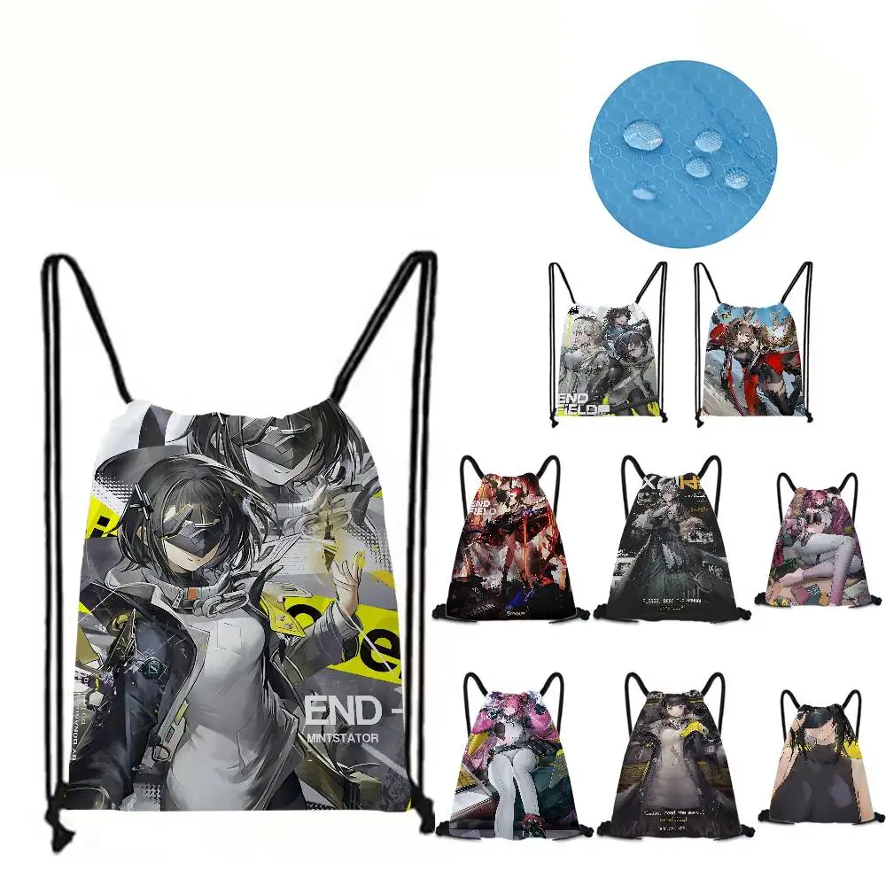 Popular Strategy Game Arknights Endfield 1 Piece Drawstring Bag Backpack, Adjustable Drawstring Backpack, Storage Bag