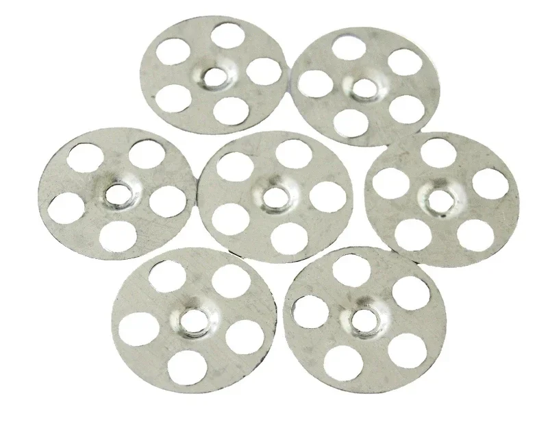 10/20/40/50/100PCS White Zinc Plated Flat Gasket 36 * 6mm Car Metal Clamp Gasket Cover Installation Clip Insulation Pad 6 Holes