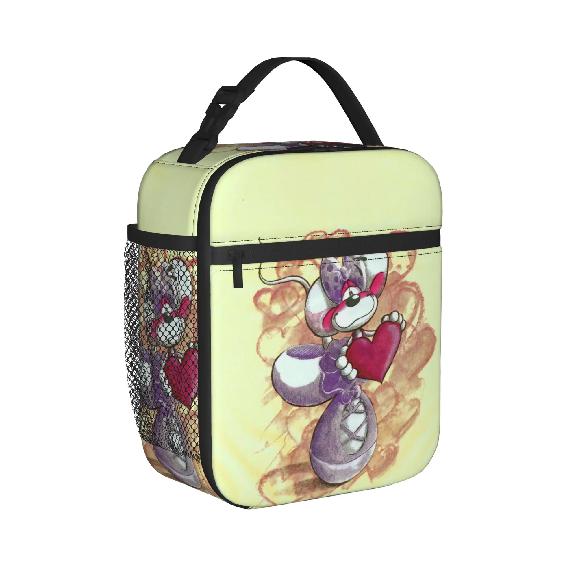 Cute Cartoon D-Diddl Mouse Thermal Insulated Lunch Bags for Work  Portable Bento Box Thermal Cooler Lunch Box