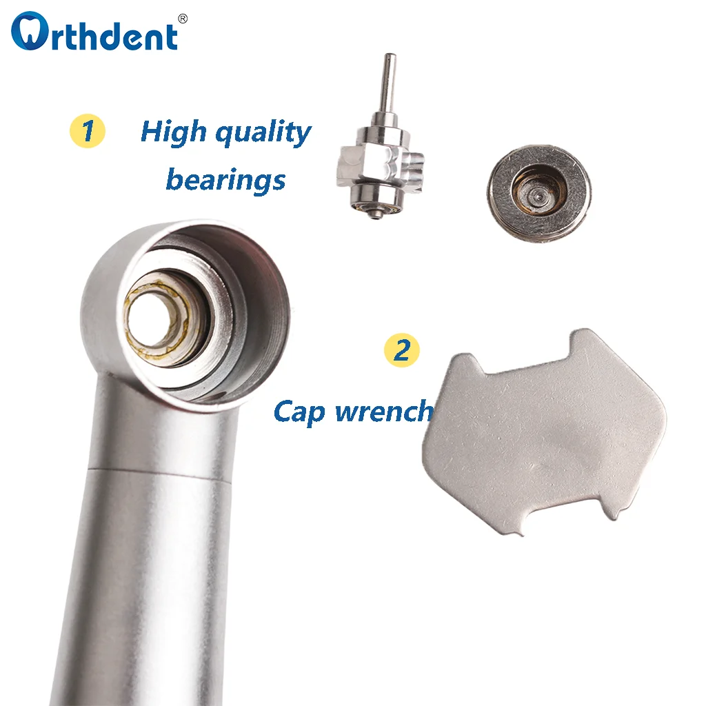 Dental High Speed Air Turbine Handpiece With LED E-Generator 2 Holes4 Holes Optional Water Spray Dentistry Bearing Turbine Rotor