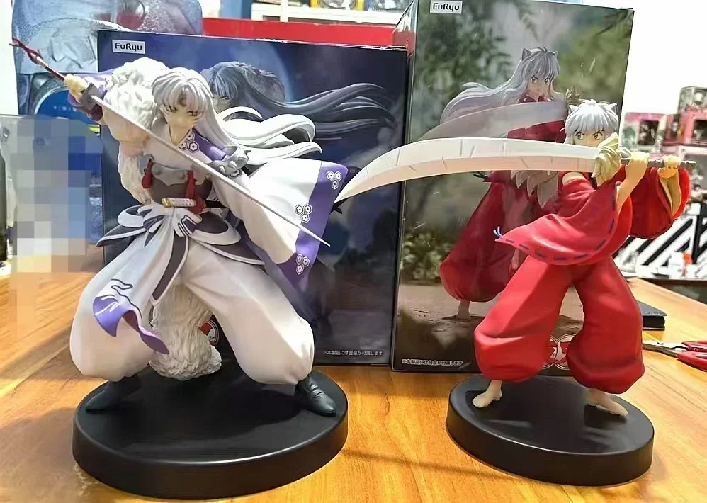 

In stock Original FuRyu Trio-Try-iT Inuyasha Sesshoumaru TTT Anime Action Figure Toys 18cm PVC Model Collector Birthday Gift