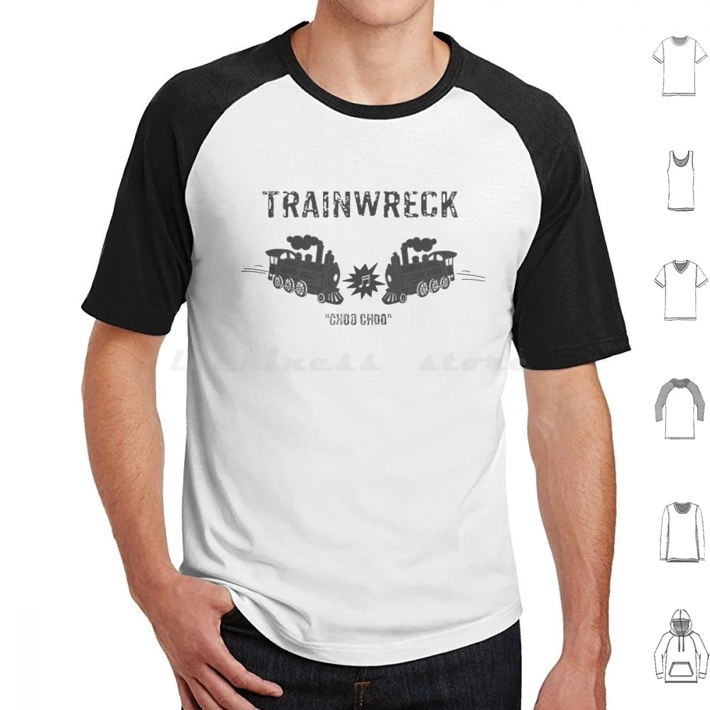 

Train Wreck T Shirt Big Size 100% Cotton Train Wreck