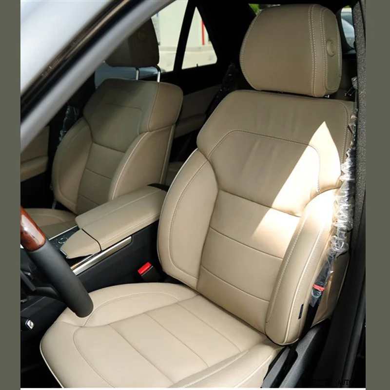 

Чехлы на сиденья на заказ для Mercedes-Benz ML350 ML320 ML300 400 ML500 55, чехлы на сиденья из воловьей кожи и ПВХ, автомобильные подушки 2006-2016 гг.