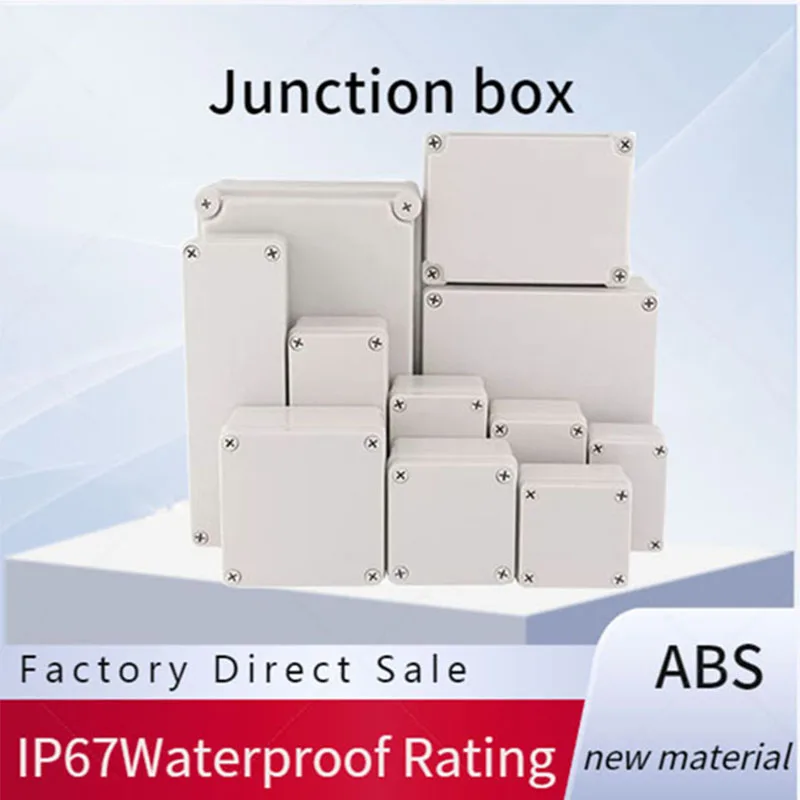 IP67 waterproof grey/transparent cover box junction box made of ABS plastic - outdoor waterproof electrical box - junction box