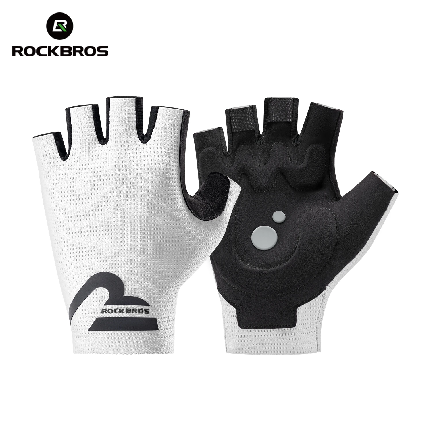 ROCKBROS Fahrradhandschuhe Hochelastisch Stoßdämpfend Halbfinger-Handschuhe Nahtlos Atmungsaktiv Rutschfest Sommer-Reithandschuhe