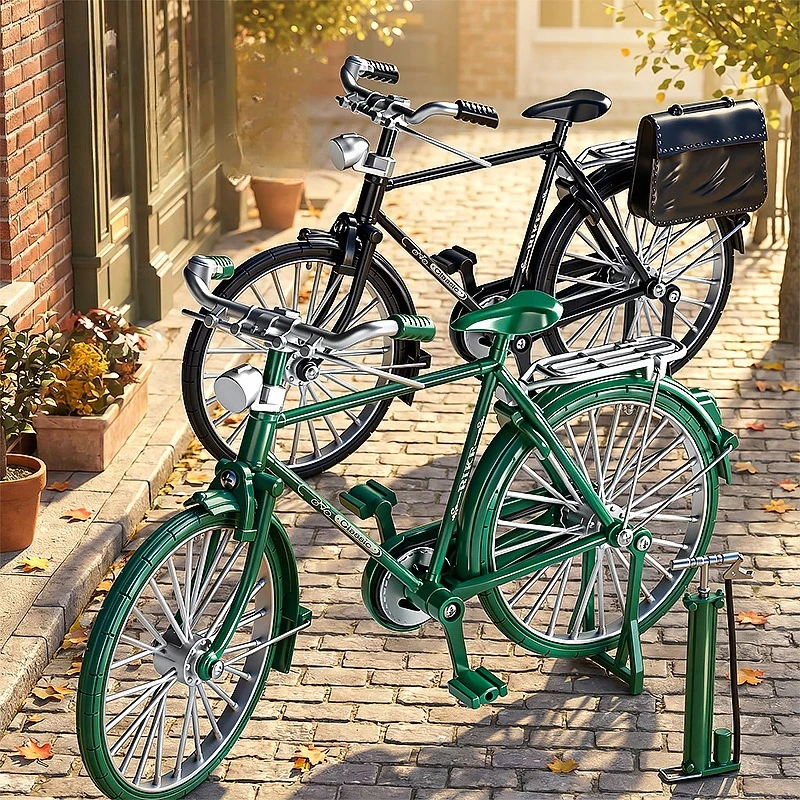 DIY Assembled Bicycle Model Ornament Mini Handcraft Bike Building Kit Decorative Desk Display Figurine Toy Gift For Collection view 4