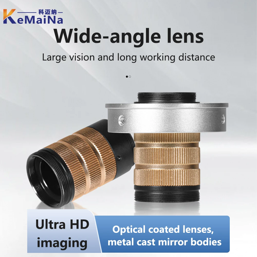 High Definition Telecentric Large Field Of View  Long Working Distance Optical Lens Continuous Magnification Microscope Lens