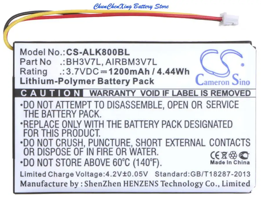 

OrangeYu 1200mAh Battery AIRBM3V7L, BH3V7L for Autec Air A4, Air A6, Air A8