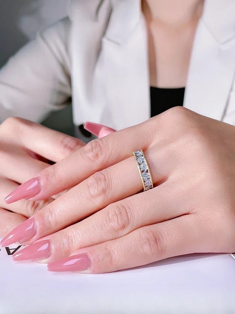 New 925 Sterling Silver Set with Gold Plated Ring for Retro Wedding Jewelry Wedding
