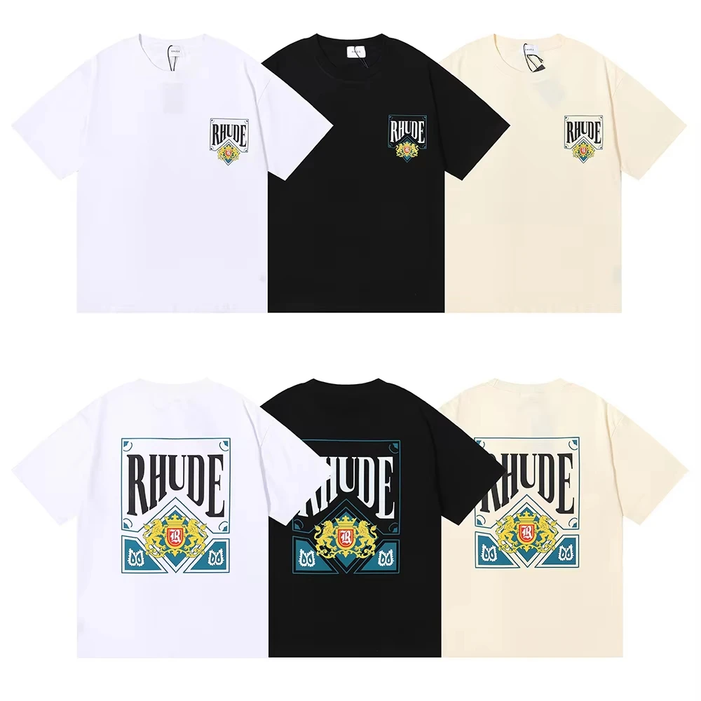 2026 Y2K New RHUDE Unisex T-shirt, Suitable for All Seasons, Comfortable and Casual, Simple Printed Text T-shirt Adults Kids Tee
